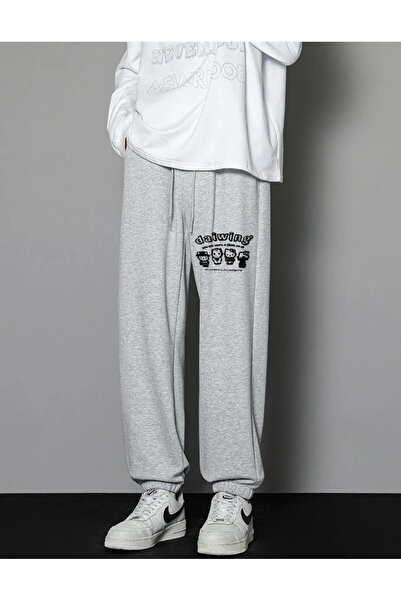 Le Savu بنطال رياضي رمادي مطبوع للجنسين من Sevunera Daiwing