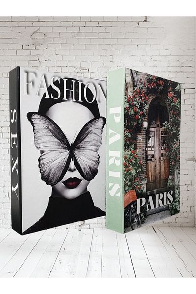 BayCazip Decorative Book Look Box Set of 2 Decorative Book Looking Box