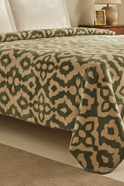 Karaca Home Rina Tek Kişilik Pamuklu Battaniye Yeşil