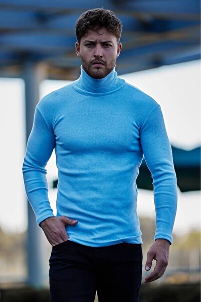 artofdress Unisex Baby Blue Thick Ribbed Camisole Ribbed Slim Fit Fisherman S...