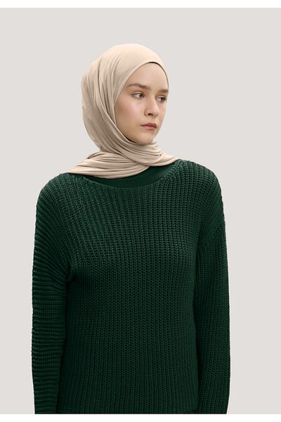 Mesa Charm Light Beige Women's Hijab Combed Shawl