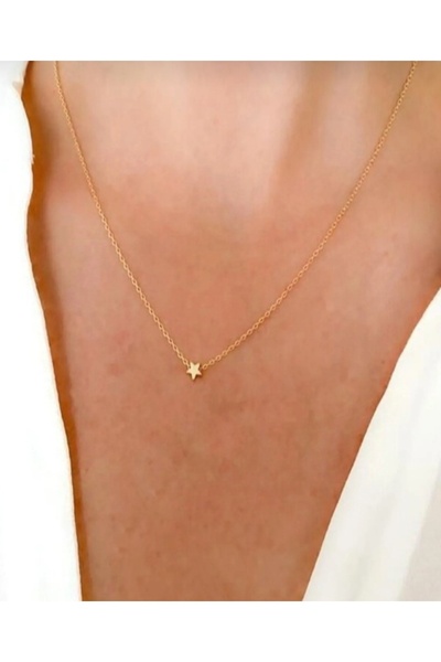 Duayen Design Gold Minimal Yıldız Kolye