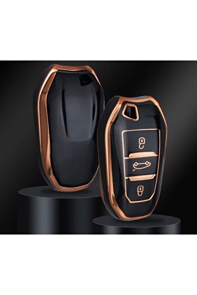 emii auto spare parts Citroen C5 C3 Aircross C4x - غطاء مفتاح أسود/ذهبي، نموذ...