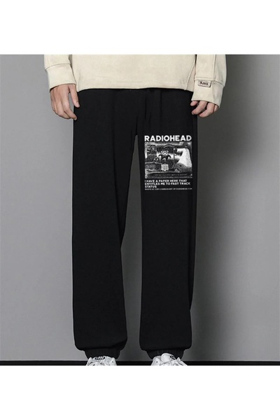 Le Savu Radiohead με τύπωμα oversized Unisex Μαύρο Φούτερ