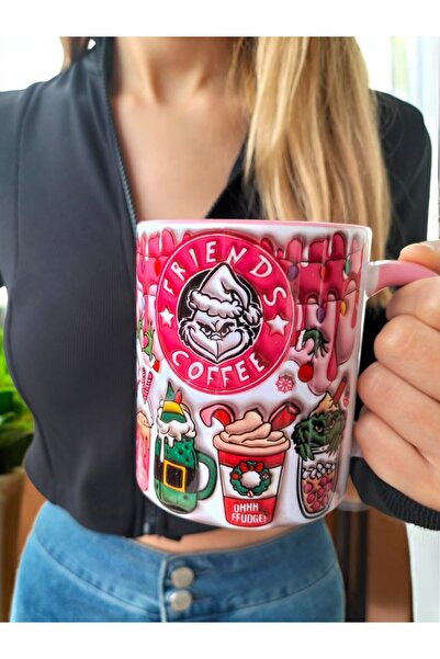 mug shop Friends Coffee Grinch Tasarım Kupa-Arkadaş, Sevgili, Doğum Günü Hediyelik Kupa Bardak