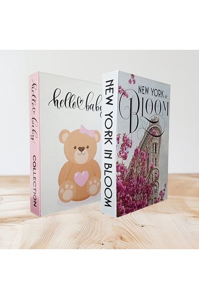BayCazip Decorative Book Look Box Set of 2 Decorative Book Looking Box