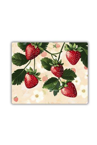 lili hediyelik Mouse Pad με στάμπα φράουλες σε κλαδί 18x22 cm