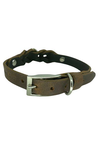 Rebel Dog Genuine Leather Knit Detailed Dog Collar 2X55Cm (Hole Distance Is 42Cm-52Cm Range)