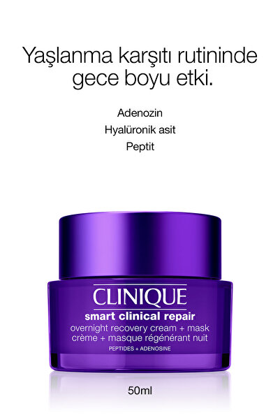 Clinique Smart-Yaşlanma Karşıtı,İnce Çizgileri Dolgunlaştırıcı,Onarıcı Gece B...