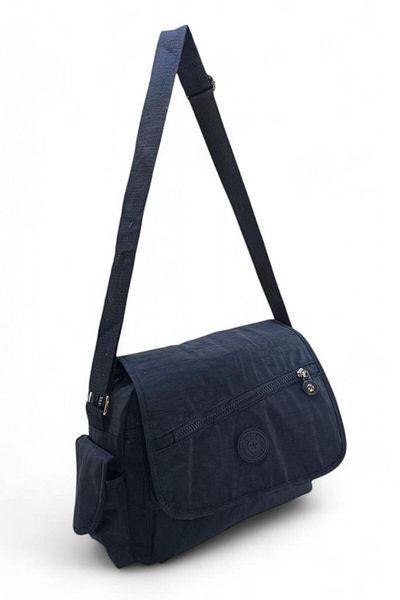 Baginn Geantă de umăr din țesătură ușoară pentru poștaș - cu curea încrucișată și buzunare, hidrofugă, 30*25 cm