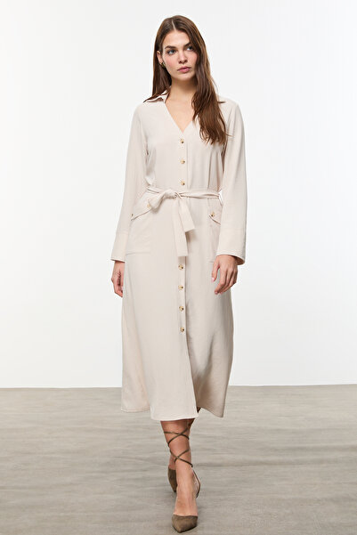 Mudo Long Shirt Dress with Belt