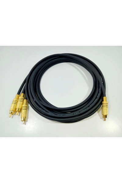 YSN SOUNDS Amfi Rca Kablosu - 1 Giriş 3 Çıkış El Yapımı %100 Bakır Parazit Ya...