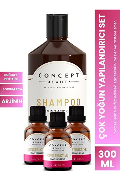 Concept Beauty Çok Yoğun Yapılandırıcı Saç Bakım Seti - Buğday Tohumu Özlü- O...