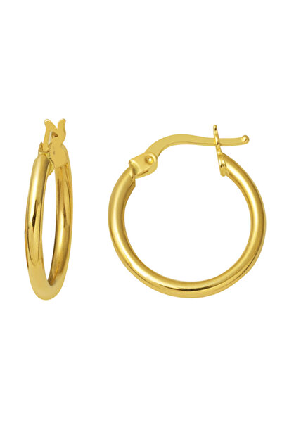 Bilezikci 3 Cm.Enli İtalyan 14 Ayar Altın Halka Küpe