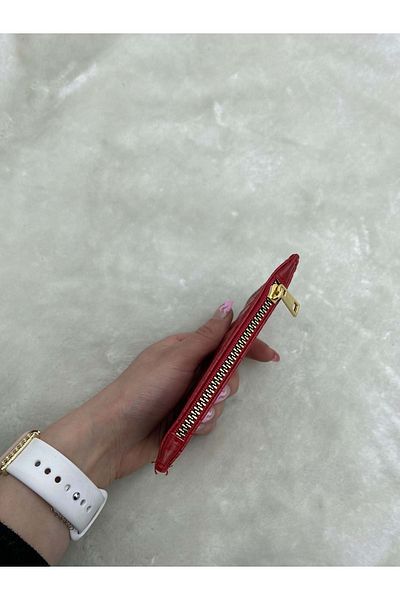 ÇİĞDEM KUNDURA Women's Crocodile Leather Powder Card Holder Wallet