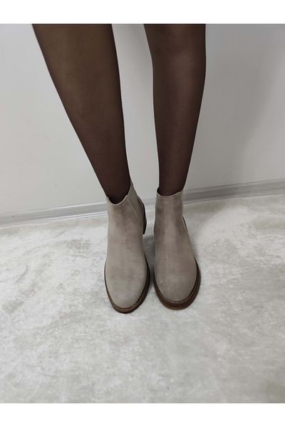 ÇİĞDEM KUNDURA Γυναικείες κοντές μπότες Helensi - Real Nubuck Leather, Side Elastic (ENZ B 16)