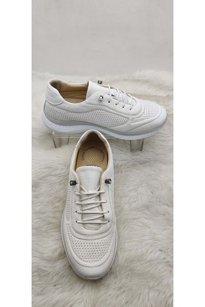 ÇİĞDEM KUNDURA Pantofi casual de damă din piele naturală White Crocus