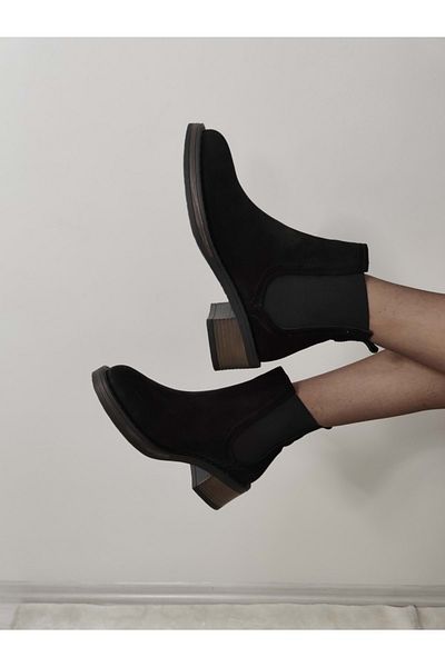 ÇİĞDEM KUNDURA Γυναικείες κοντές μπότες Helensi - Real Nubuck Leather, Side Elastic (ENZ B 16)