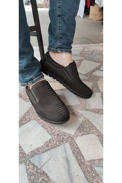 ÇİĞDEM KUNDURA Μαύρο δέρμα Nubuck - Παπούτσια χωρίς κορδόνια Crocus Ayalp
