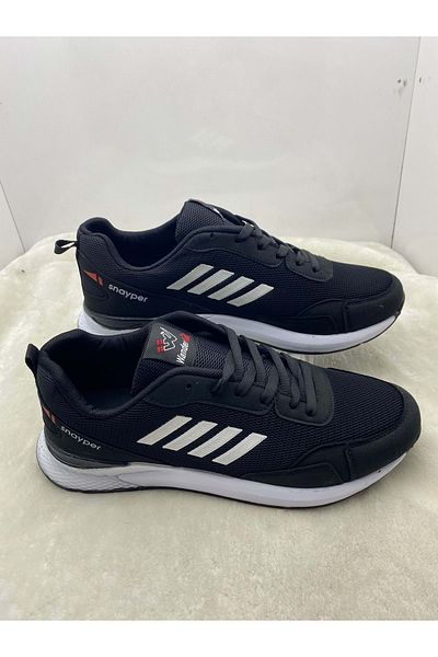 ÇİĞDEM KUNDURA Çiğdem Black, White Sole Anorak Large Size Sports Shoes (WF4109)