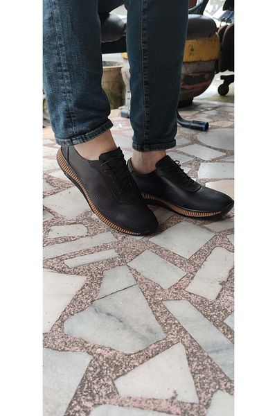 ÇİĞDEM KUNDURA Black Crocus Ayalp Leather Shoes