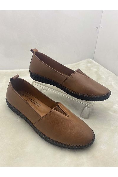Voyager 7233-1 Tan Women's Daily Soft Leather Shoes