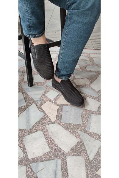 ÇİĞDEM KUNDURA Μαύρο δέρμα Nubuck - Παπούτσια χωρίς κορδόνια Crocus Ayalp