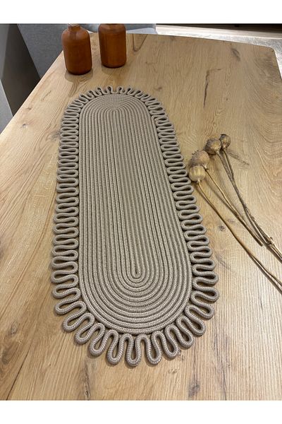 MaVaux Galaxy Pattern Natural Jute Wicker Runner - American Service, τραπεζομάντιλο και τραπεζάκι σαλονιού, 30x80