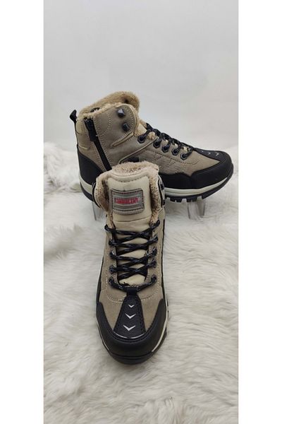 Lambırlend Lamborghini Beige-black Trekking Boots - Μπεζ-μαύρο - 37 - St01114-μπεζ-μαύρο-37