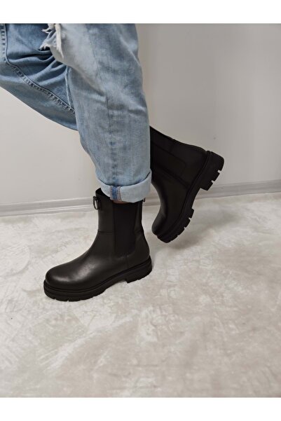 ÇİĞDEM KUNDURA Quaint Gerçek Deri Midi Boy Bot (BRÇ B 12)