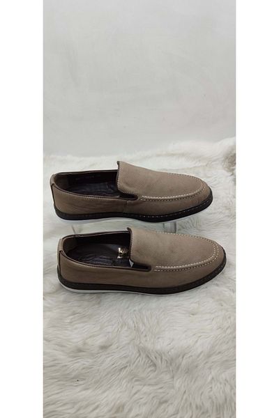 ÇİĞDEM KUNDURA Πραγματικά δερμάτινα Nubuck Crocus Sand Casual παπούτσια - GOS 1004