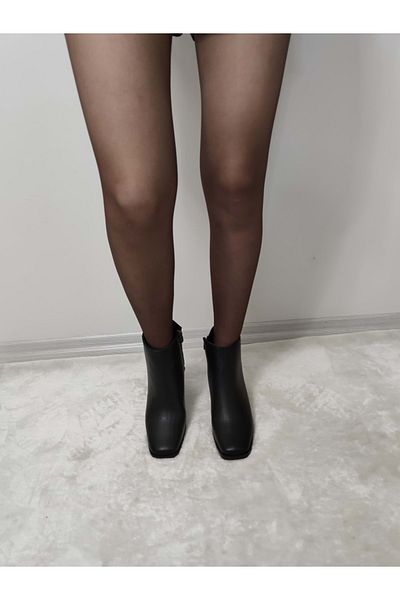 ÇİĞDEM KUNDURA Cizme scurte de damă Lumin - Design cu vârful tocit