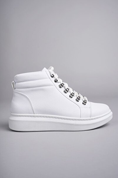 Zerenyus SLW206 Ottawa - Ανδρικά casual αθλητικά μποτάκια, κορδόνια και λευκά