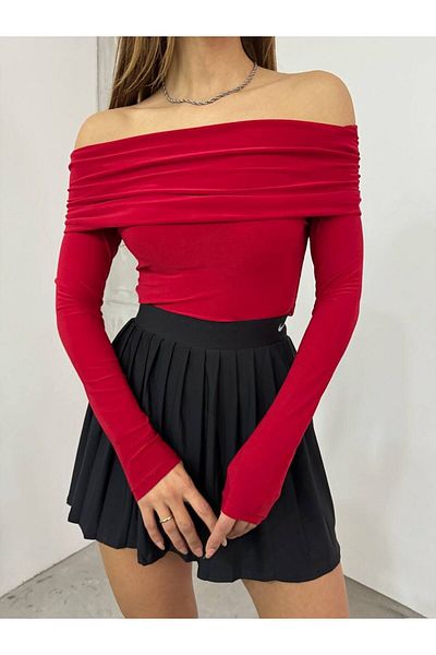 ALLEYTA Women's Zarelia Madonna Collar Blouse