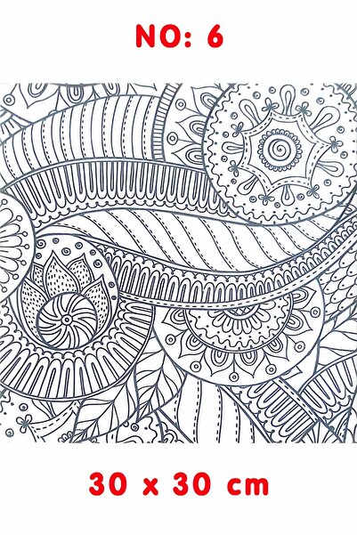 Kitapmitap Kanvas Tuval Mandala Boyama No:6 30x30 cm