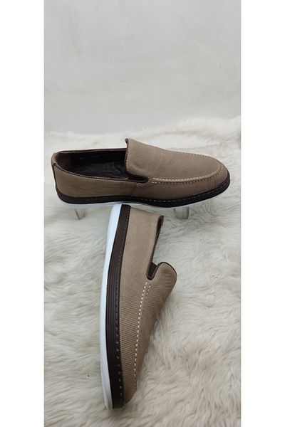 ÇİĞDEM KUNDURA Πραγματικά δερμάτινα Nubuck Crocus Sand Casual παπούτσια - GOS 1004