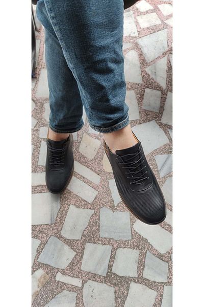 ÇİĞDEM KUNDURA Black Crocus Ayalp Leather Shoes