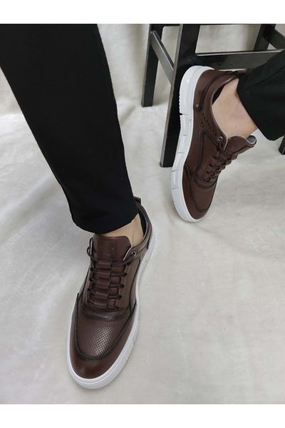 ÇİĞDEM KUNDURA Genuine Leather Crocus Men's Daily Shoes - Casual (HDYT1175)