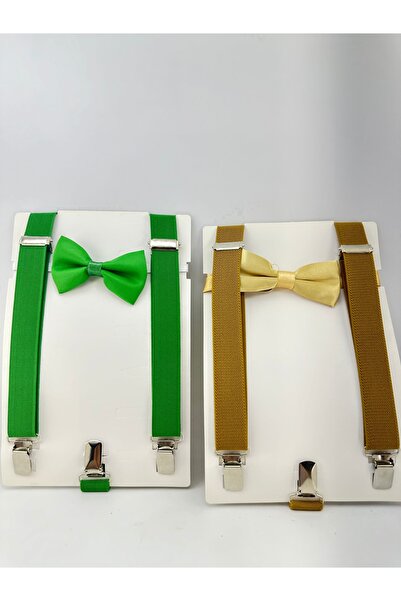 Elegans Giyim Aksesuar 2 Li Çocuk Seti Salopet Pantolon Askı