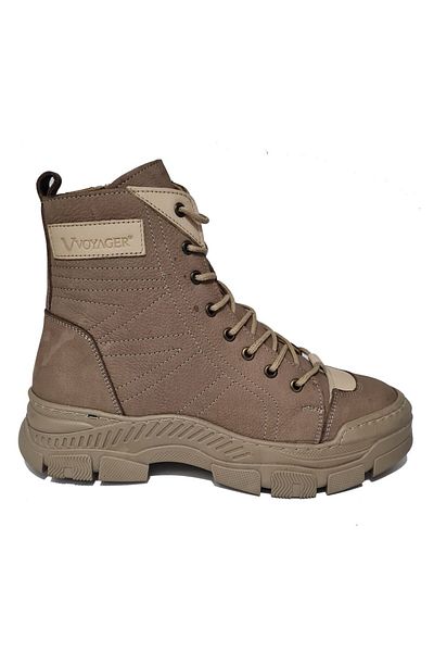 Voyager 9375 Nubuck Γυναικείες Μπότες από Γνήσιο Δέρμα με Fleece Εσωτερικά