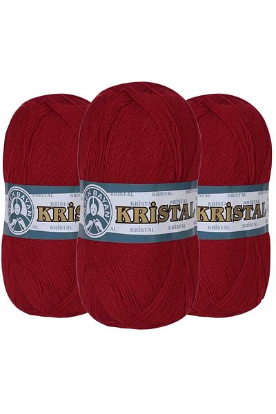 Ören Bayan 033 Model Knitted Crystal Hand Knitting Yarn - Pack of 3