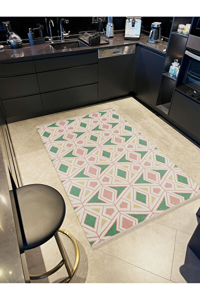 Rugs Modern Halı Συλλογή Paris Μπεζ και πράσινες αποχρώσεις Γεωμετρικά σχήματ...