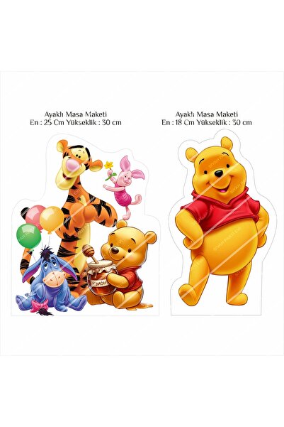 SİYAH PARTİ EVİ 5 Yaş Doğum Günü Winnie The Pooh Parti Seti