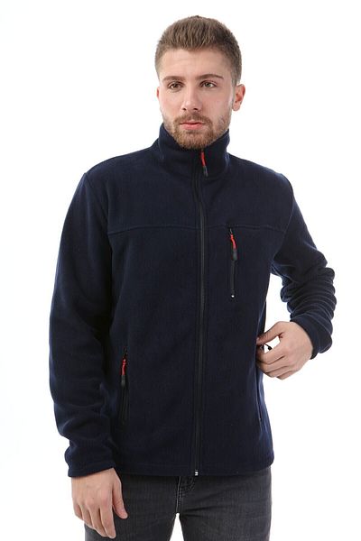 VEGA PORT Μπουφάν Unisex Navy Blue Bato γιακά με φερμουάρ και 3 τσέπες εξωτερικού χώρου