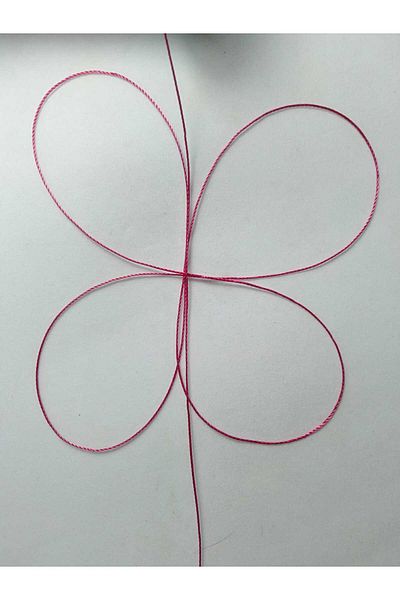 Eskişehir hobi sanat 3 Meters Pink Rosary String - 0.5 mm