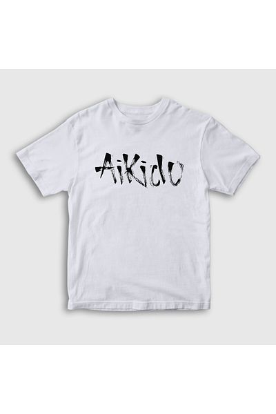 Presmono Unisex Παιδικό λευκό μπλουζάκι Aikido Ufc Mma Martial Arts 501998 ττ