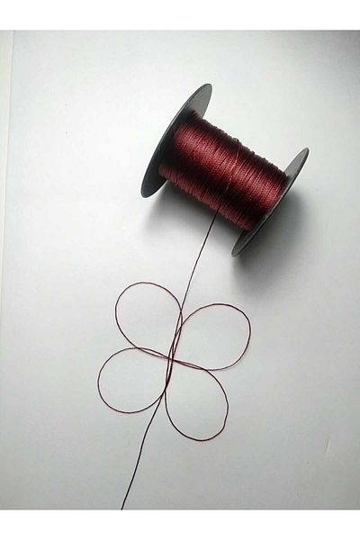 Eskişehir hobi sanat 50 Meters Claret Red Rosary String - 0.5 mm