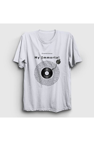Presmono Λευκό μπλουζάκι Evanescence My Immortal Unisex - 503793 ττ