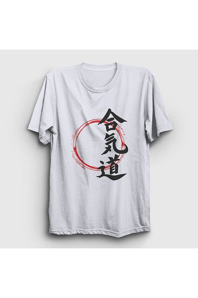 Presmono Unisex Λευκό T-Shirt Aikido Ufc Mma - Πολεμικές τέχνες 502451 ττ