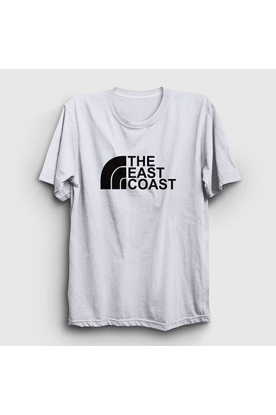 Presmono Unisex Λευκό λογότυπο The East Coast T-Shirt 503441 ττ